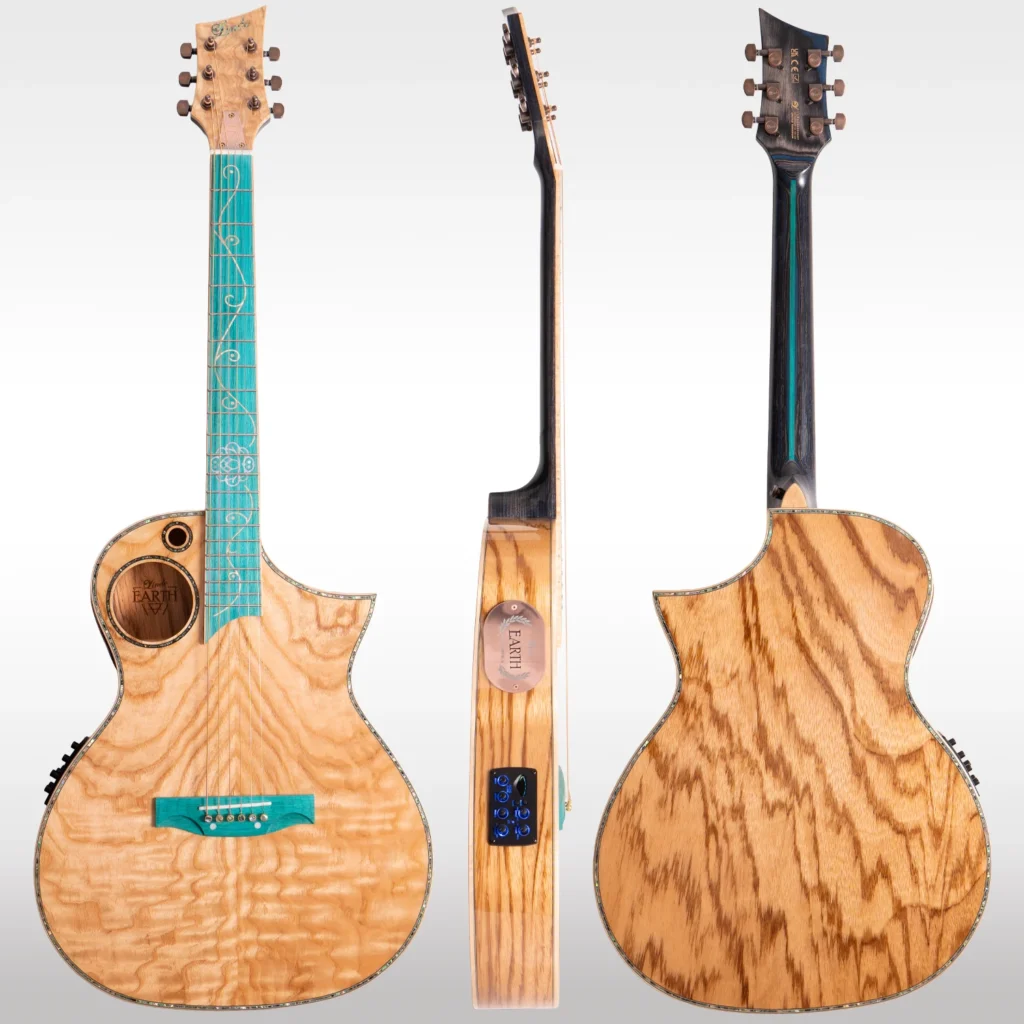 W26 Lindo Earth V2 Slim Body Electro Acoustic Guitar and Premium Hard Case