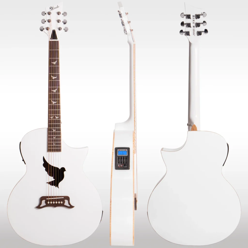 W26- Lindo White Dove V3 Electro Acoustic Guitar