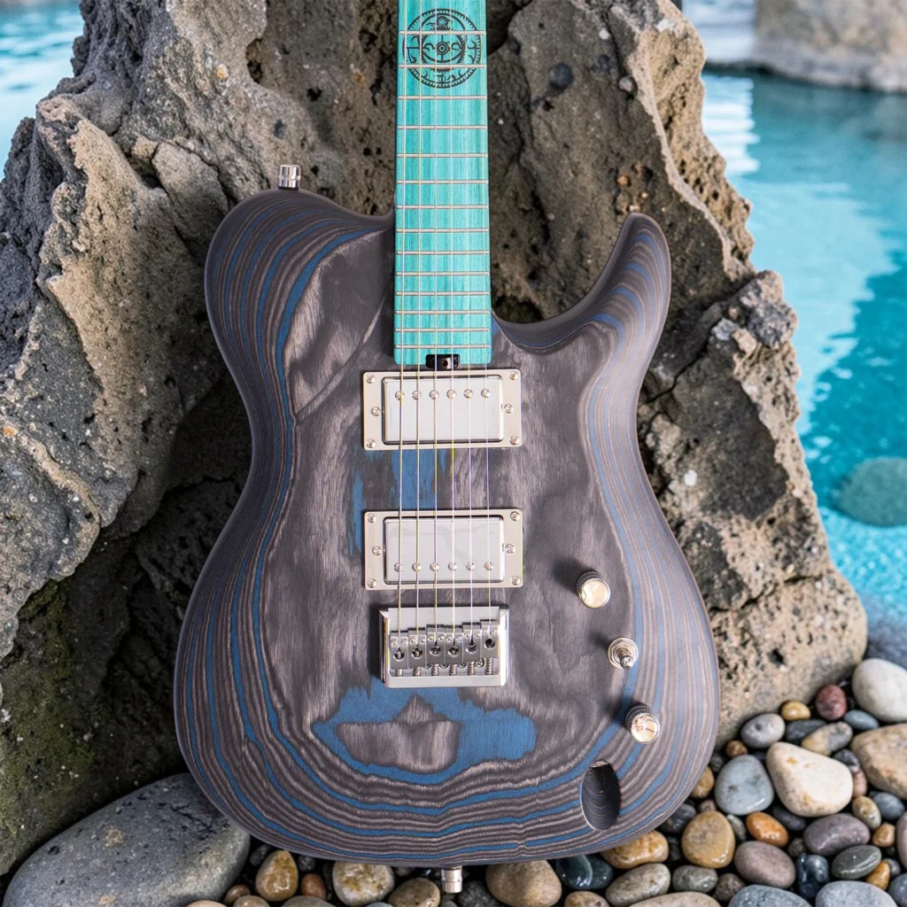 W31 Lindo Saturn Pebble Electric Guitar and Premium Hard Case