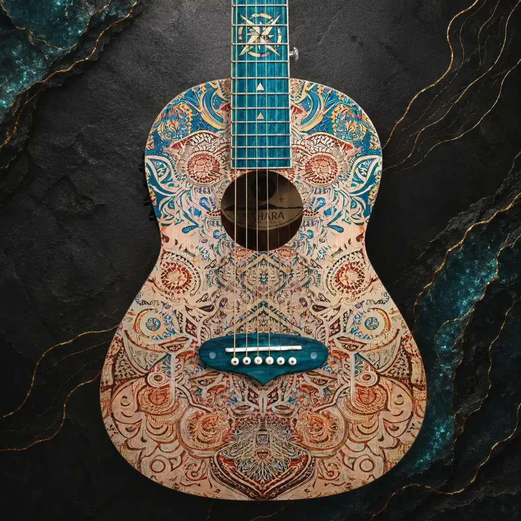 W31 Lindo Sahara Steel Strings Electro Acoustic Travel Guitar (Short Scale)