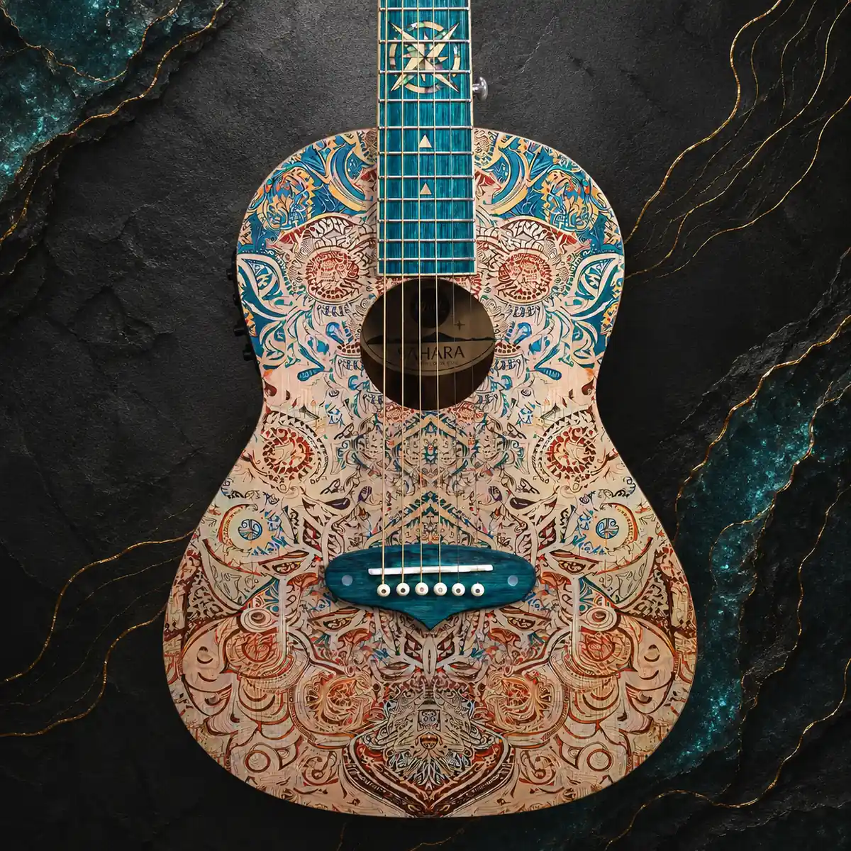 W31 Lindo Sahara Steel Strings Electro Acoustic Travel Guitar (Short Scale)