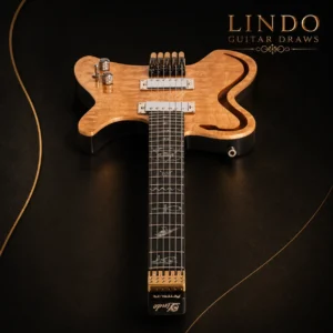 W31 Lindo AfterLife Electric Guitar Eye of Horus Headless Chambered – gallery image 10