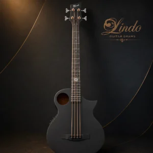 W32 Lindo Neptune V3 Short Scale Electro Acoustic Bass Guitar & Hard Case – gallery image 1