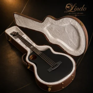 W32 Lindo Neptune V3 Short Scale Electro Acoustic Bass Guitar & Hard Case – gallery image 2