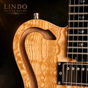 W31 Lindo AfterLife Electric Guitar Eye of Horus Headless Chambered – gallery image 3