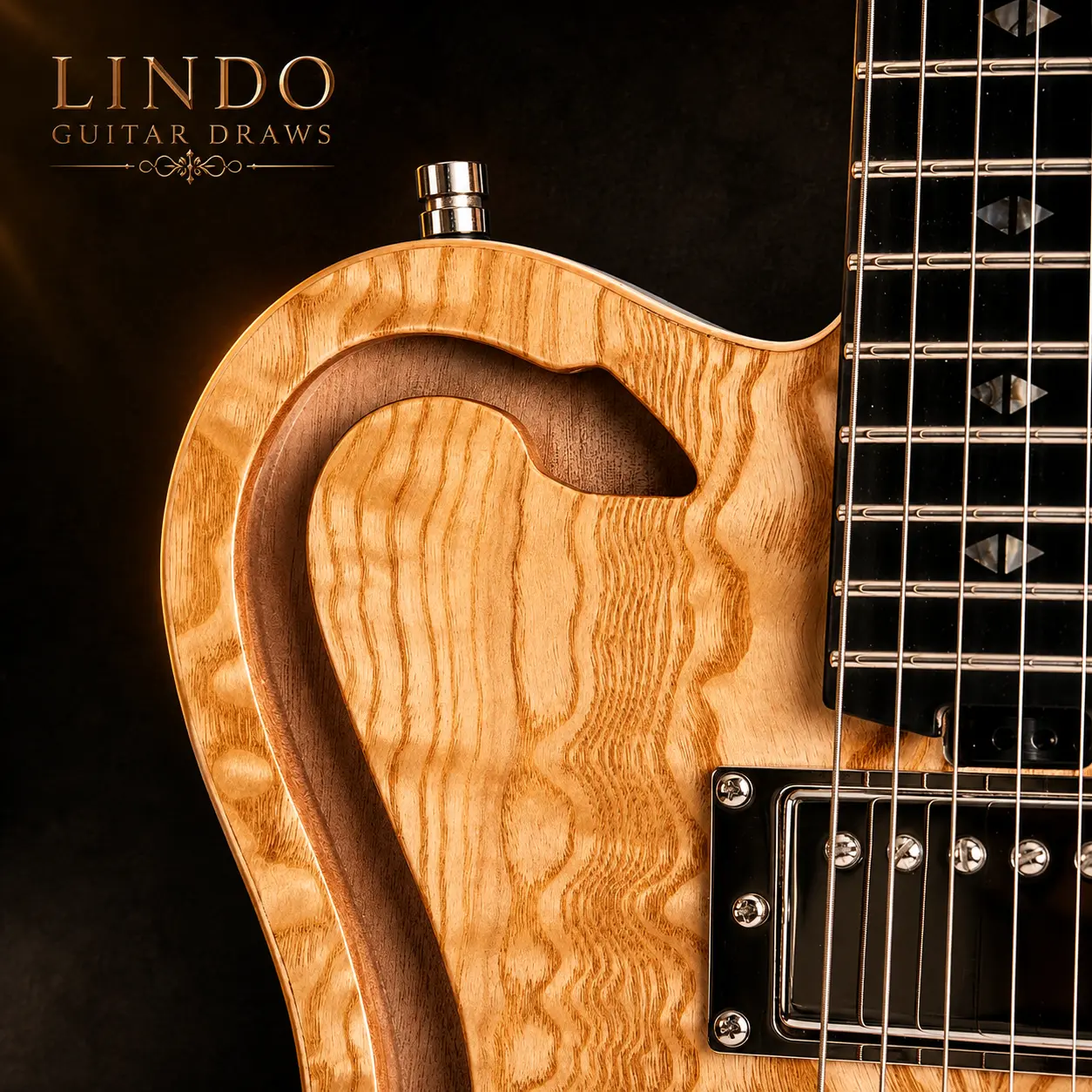 W33 Lindo AfterLife Headless Electric Guitar + Hard Case – gallery image 3