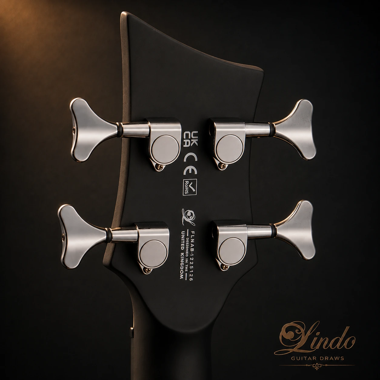 W31 Lindo Neptune V3 Short Scale Electro Acoustic Bass Guitar & Hard Case – gallery image 4