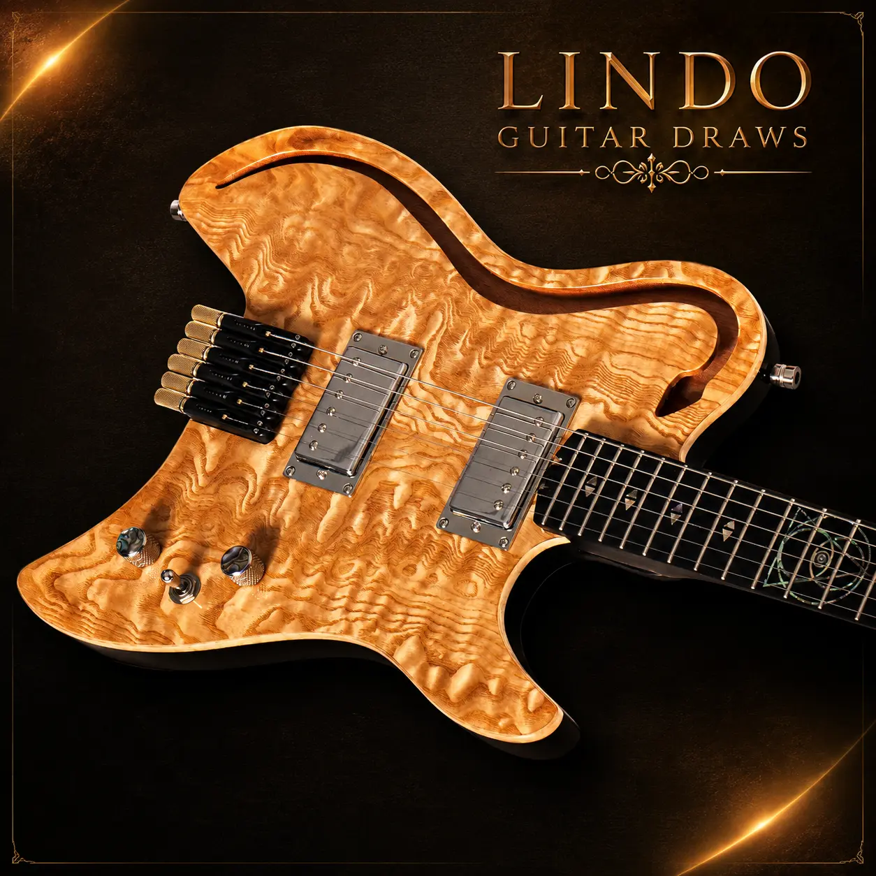 W33 Lindo AfterLife Headless Electric Guitar + Hard Case – gallery image 5