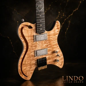 W31 Lindo AfterLife Electric Guitar Eye of Horus Headless Chambered – gallery image 8
