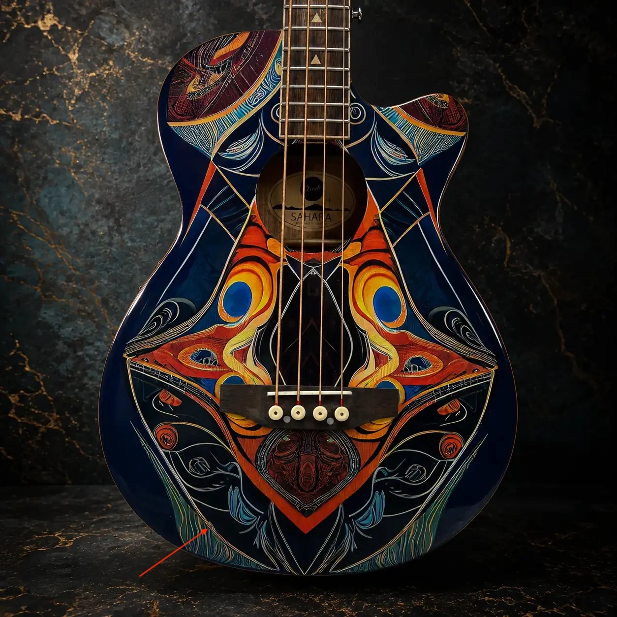 W32 Lindo Short Scale Sahara Electro Acoustic Bass Guitar B stock – gallery image 1