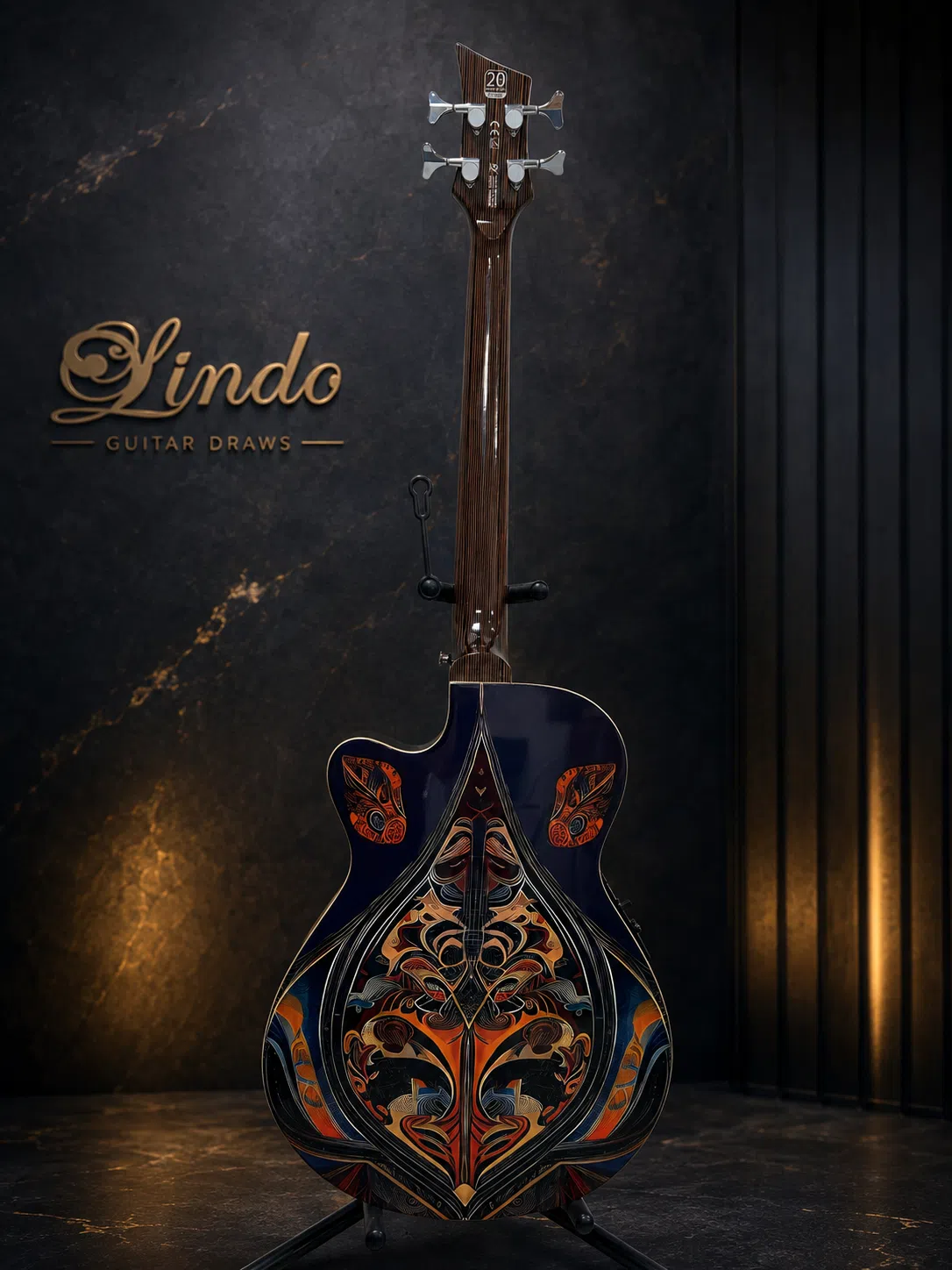 W32 Lindo Short Scale Sahara Electro Acoustic Bass Guitar B stock – gallery image 2