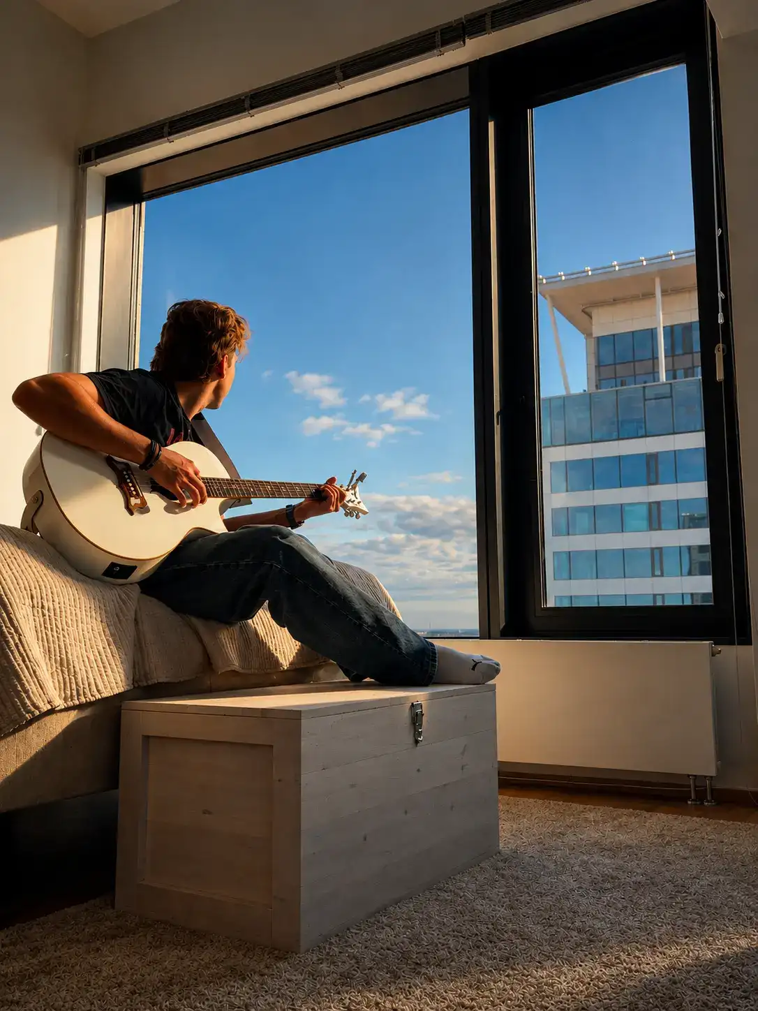 Winner photo for Week 27- Lindo White Dove V3 Electro Acoustic Guitar