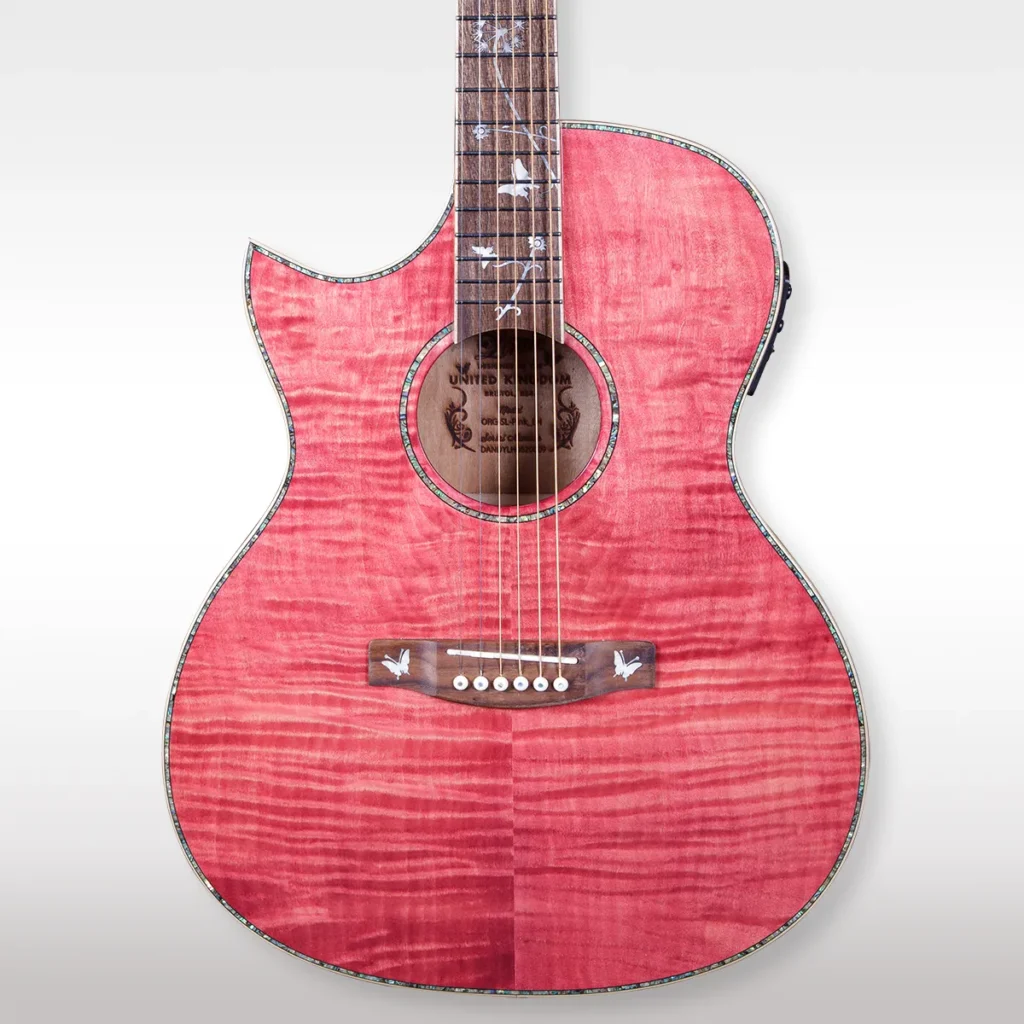 W40 Lindo Dandelion Pink Electro Acoustic Guitar — Our First Left-Handed Draw